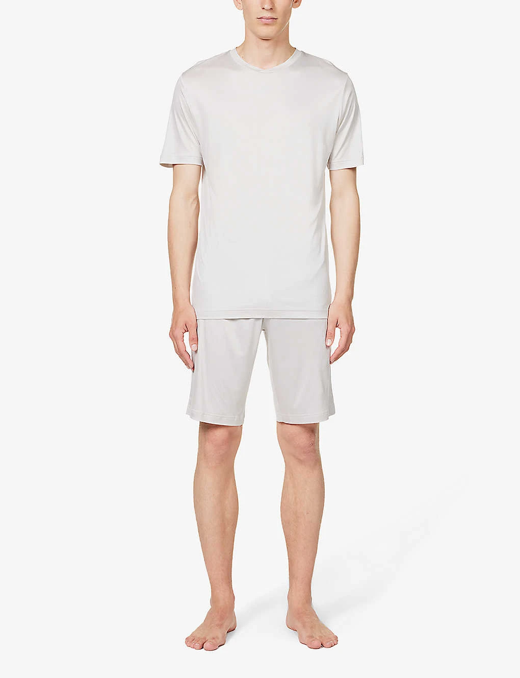 Crewneck Short-sleeve Woven Pyjama Top 2 Crewneck Short-sleeve Woven Pyjama Top - Image 2