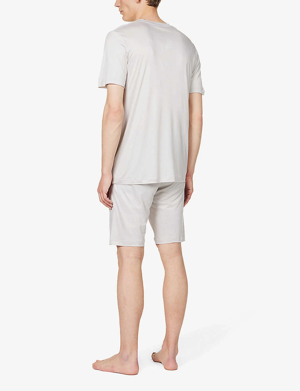 Crewneck Short-sleeve Woven Pyjama Top 4 Crewneck Short-sleeve Woven Pyjama Top - Image 4