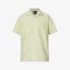 Camp-collar Stripe-print Regular-fit Cotton-blend Shirt
