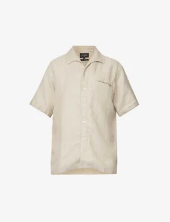 Camp Short-sleeved Regular-fit Linen Shirt