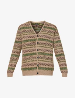 Fair Isle-print Button-up Ramie And Cotton-blend Cardigan