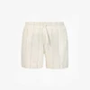 Las Garzas Striped-pattern Recycled-cotton And Cotton-blend Shorts