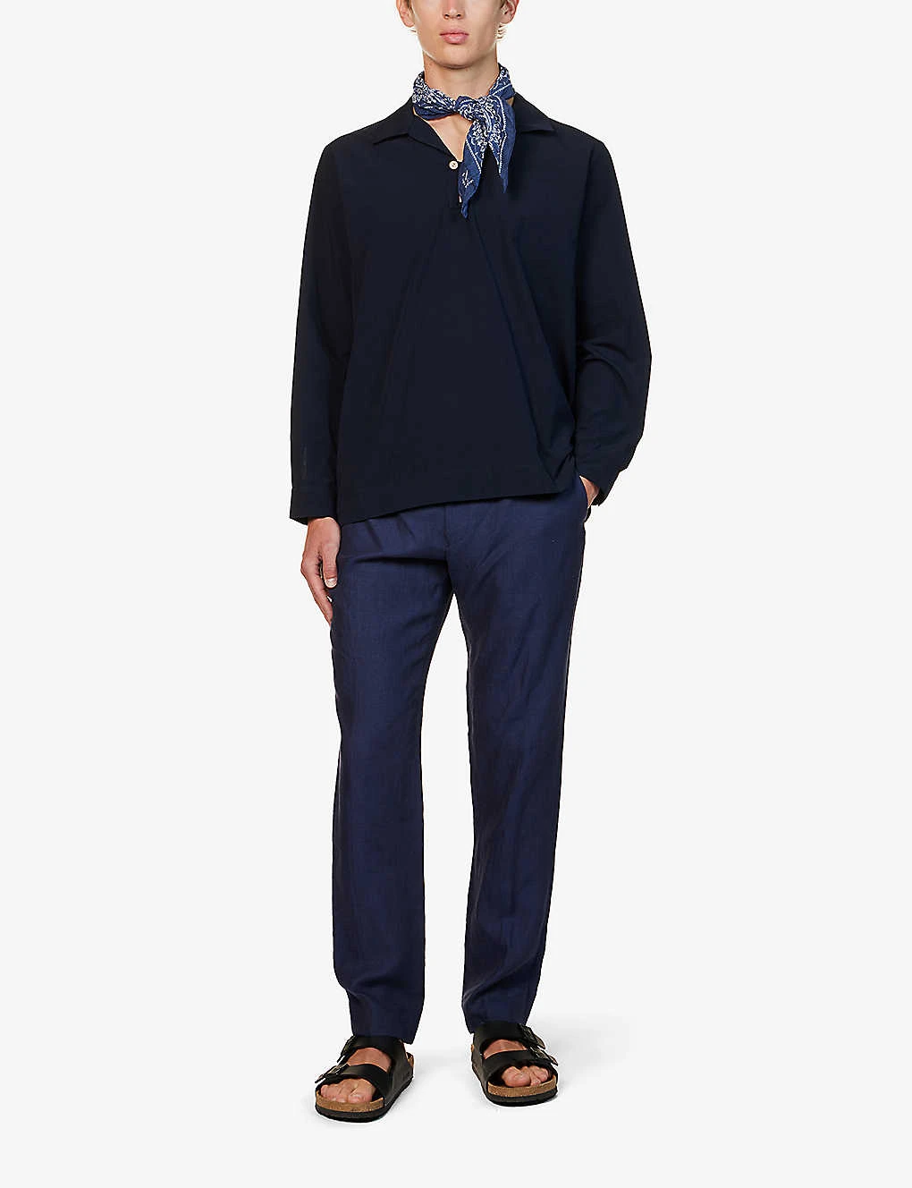 El Choro Polo-collar Relaxed-fit Organic-cotton Shirt 2 El Choro Polo-collar Relaxed-fit Organic-cotton Shirt - Image 2