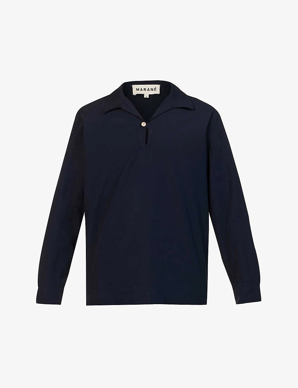 El Choro Polo-collar Relaxed-fit Organic-cotton Shirt 1 El Choro Polo-collar Relaxed-fit Organic-cotton Shirt