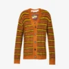Marni V-neck Striped Wool-blend Cardigan