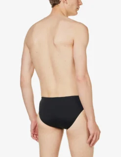 Speedo Allover 7cm Graphic-print Swim Briefs -Falkeis Store R04163355 BLACKUSACHARCOAL ALT03