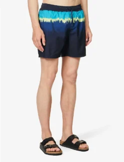 Speedo Watershort 40cm Abstract-print Recycled-polyester Swim Shorts -Falkeis Store R04163356 NAVYBLUEAQSPRITZ ALT02