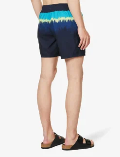 Speedo Watershort 40cm Abstract-print Recycled-polyester Swim Shorts -Falkeis Store R04163356 NAVYBLUEAQSPRITZ ALT03