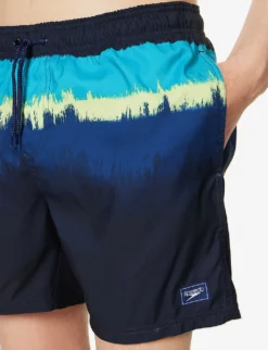 Speedo Watershort 40cm Abstract-print Recycled-polyester Swim Shorts -Falkeis Store R04163356 NAVYBLUEAQSPRITZ ALT04