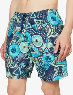 Speedo Watershort 45cm Geo-print Recycled-polyester Swim Shorts 9 Speedo Watershort 45cm Geo-print Recycled-polyester Swim Shorts -Falkeis Store R04163357 NAVYAQSPRITZWHITE ALT04