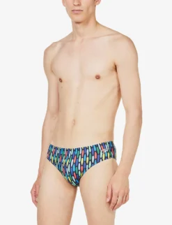 Speedo Allover 8cm Recycled Polyester-blend Swim Briefs 7 Speedo Allover 8cm Recycled Polyester-blend Swim Briefs -Falkeis Store R04163364 NAVYREDGREENAQU ALT02