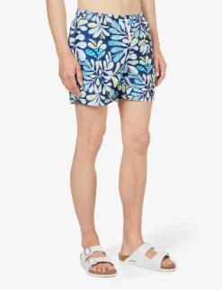 Speedo Watershort 40cm Abstract-print Recycled-polyester Swim Shorts -Falkeis Store R04163365 BLUEAQUWHITESPRITZ ALT02