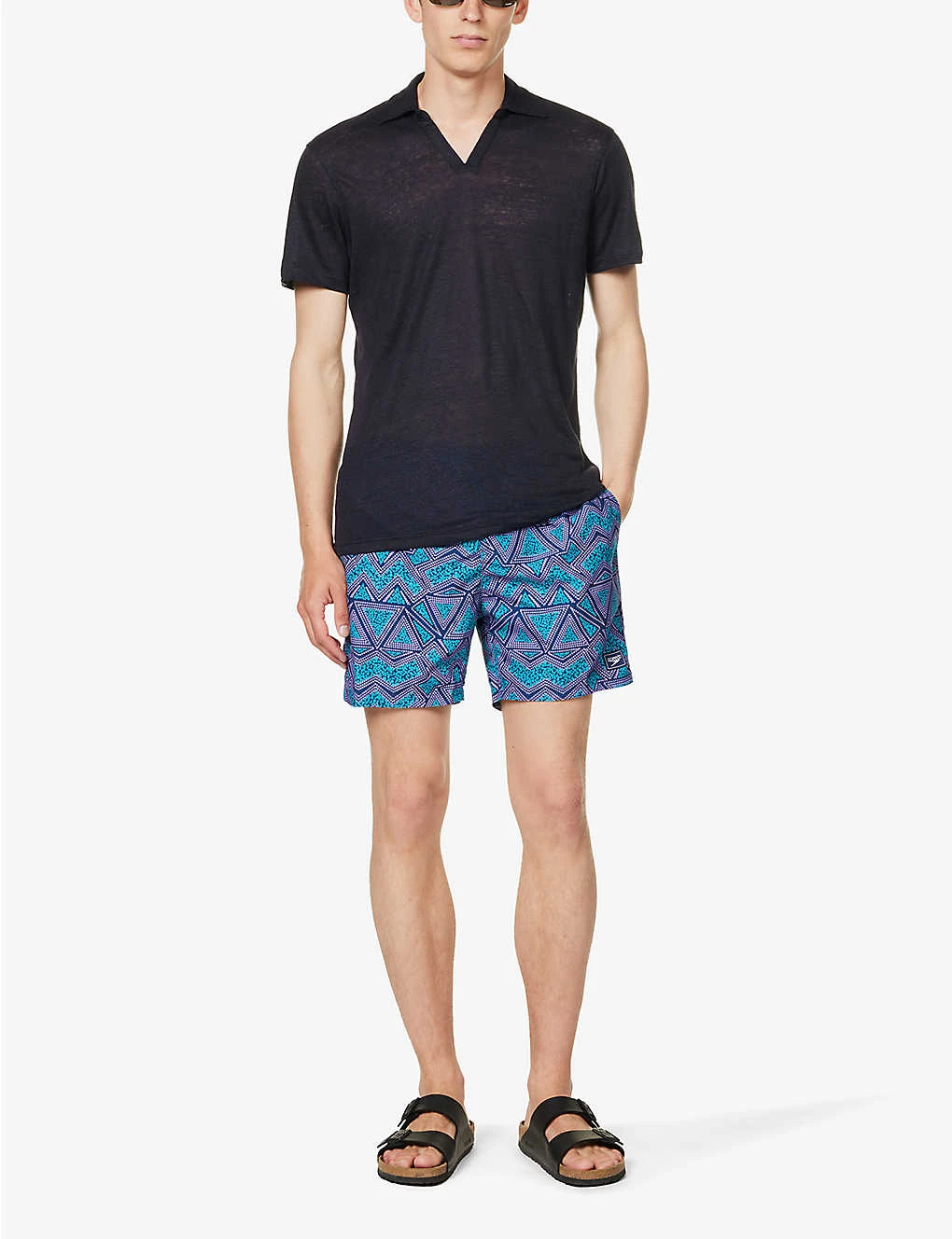 Speedo Watershort 40cm Geo-print Recycled-polyester Swim Shorts 2 Speedo Watershort 40cm Geo-print Recycled-polyester Swim Shorts - Image 2