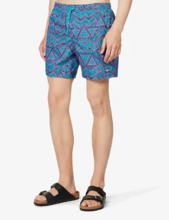 Speedo Watershort 40cm Geo-print Recycled-polyester Swim Shorts 7 Speedo Watershort 40cm Geo-print Recycled-polyester Swim Shorts -Falkeis Store R04163367 AQUARIUMLILACBLUE ALT02