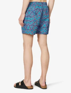 Speedo Watershort 40cm Geo-print Recycled-polyester Swim Shorts 8 Speedo Watershort 40cm Geo-print Recycled-polyester Swim Shorts -Falkeis Store R04163367 AQUARIUMLILACBLUE ALT03