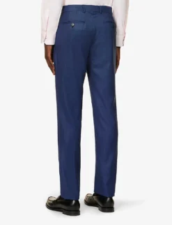 PAUL SMITH Dot Single-breasted Regular-fit Wool Suit -Falkeis Store R04165089 INKYBLUE ALT05