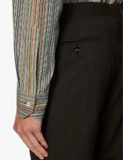 PAUL SMITH Artist Stripe Patterned Regular-fit Cotton-poplin Shirt -Falkeis Store R04165102 MULTICOLOURED ALT05