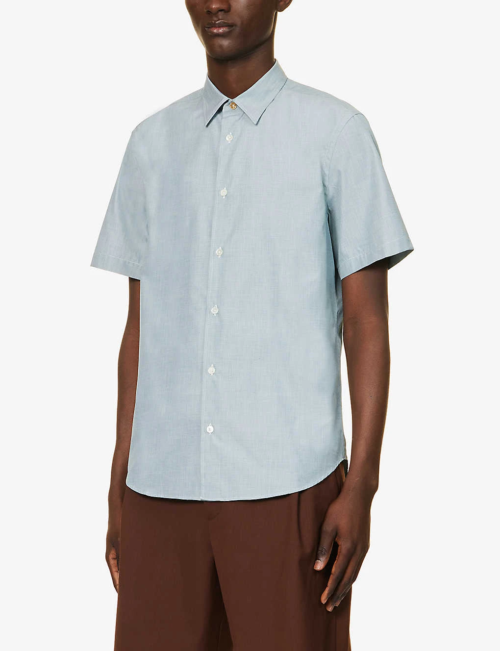 PAUL SMITH Short-sleeved Geometric-print Relaxed-fit Cotton-poplin Shirt 3 PAUL SMITH Short-sleeved Geometric-print Relaxed-fit Cotton-poplin Shirt - Image 3