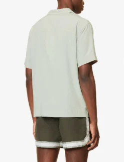 Valbonne Camp-collar Regular-fit Woven Shirt -Falkeis Store R04165444 SAGE16 ALT03