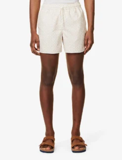 Runner Contrast-piping Regular-fit Recycled-nylon Shorts
