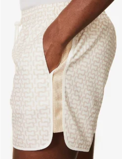 Runner Contrast-piping Regular-fit Recycled-nylon Shorts 8 Runner Contrast-piping Regular-fit Recycled-nylon Shorts -Falkeis Store R04165458 IVORY10 ALT04