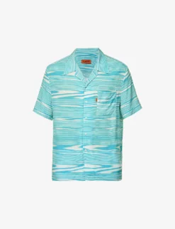 Missoni Contrast-pattern Relaxed-fit Woven Shirt
