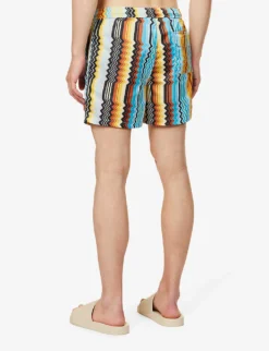 Missoni Zig-zag Pattern Relaxed-fit Swim Shorts -Falkeis Store R04165473 YELLOWBLUEBLACK ALT03