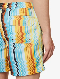 Missoni Zig-zag Pattern Relaxed-fit Swim Shorts -Falkeis Store R04165473 YELLOWBLUEBLACK ALT05