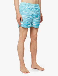 Missoni Abstract-pattern Relaxed-fit Swim Shorts -Falkeis Store R04165474 WHITEBLUE ALT02