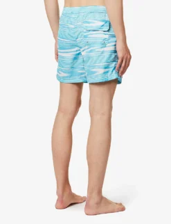 Missoni Abstract-pattern Relaxed-fit Swim Shorts -Falkeis Store R04165474 WHITEBLUE ALT03