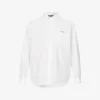 Palm Angels Sartorial Tape Branded-insert Relaxed-fit Cotton Shirt