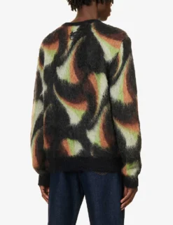 Etro Abstract-pattern Crewneck Wool-blend Jumper 9 Etro Abstract-pattern Crewneck Wool-blend Jumper -Falkeis Store R04166244 BLACK ALT03