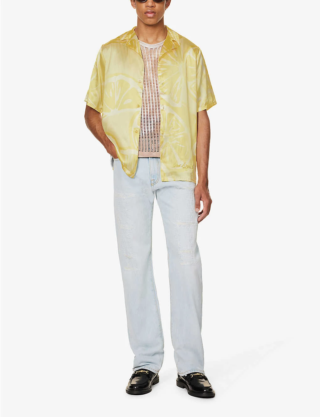 Sliced Lemons Graphic-print Recycled-polyester Shirt 2 Sliced Lemons Graphic-print Recycled-polyester Shirt - Image 2