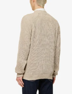 Harry Brand-tab Regular-fit Cotton-knit Jumper -Falkeis Store R04167228 OATMEAL ALT03