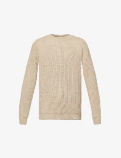 Harry Brand-tab Regular-fit Cotton-knit Jumper
