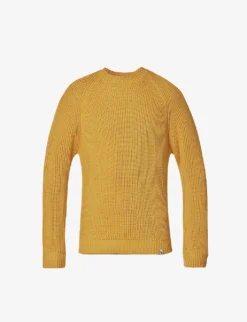 Harry Brand-tab Cable-knit Regular-fit Cotton Jumper