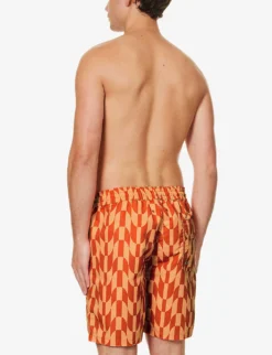 Graphic-print Regular-fit Recycled-polyester Swim Shorts -Falkeis Store R04167454 PAPRIKAQUARTZPINK ALT03