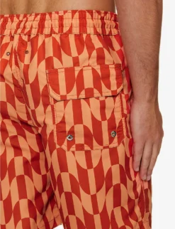 Graphic-print Regular-fit Recycled-polyester Swim Shorts -Falkeis Store R04167454 PAPRIKAQUARTZPINK ALT04
