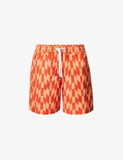 Graphic-print Regular-fit Recycled-polyester Swim Shorts