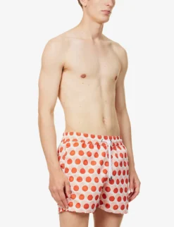Graphic-print Recycled-polyester Swim Shorts 7 Graphic-print Recycled-polyester Swim Shorts -Falkeis Store R04167456 PAPRIKA ALT02