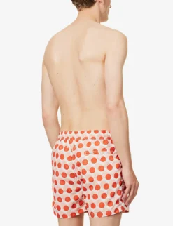 Graphic-print Recycled-polyester Swim Shorts 8 Graphic-print Recycled-polyester Swim Shorts -Falkeis Store R04167456 PAPRIKA ALT03