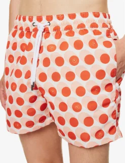 Graphic-print Recycled-polyester Swim Shorts 9 Graphic-print Recycled-polyester Swim Shorts -Falkeis Store R04167456 PAPRIKA ALT04