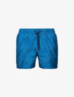 Geometric-print Regular-fit Swim Shorts