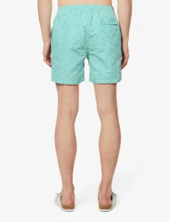 Geometric-print Regular-fit Recycled-polyester Swim Shorts -Falkeis Store R04167463 SPRINGGREEN ALT03