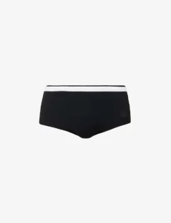 Brand-patch Mid-rise Stretch-woven Swim Briefs