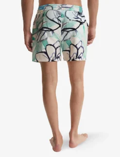 Reiss Pacific Graphic-print Drawstring Stretch Recycled-polyester Swim Shorts -Falkeis Store R04169167 MULTI ALT03