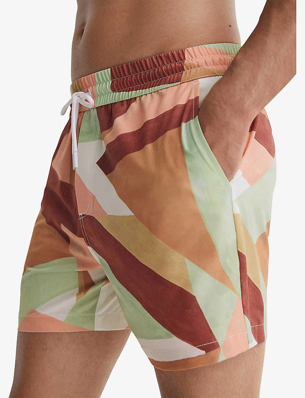 Reiss Brass Abstract-print Regular-fit Recycled-polyester Swim Shorts 3 Reiss Brass Abstract-print Regular-fit Recycled-polyester Swim Shorts - Image 3
