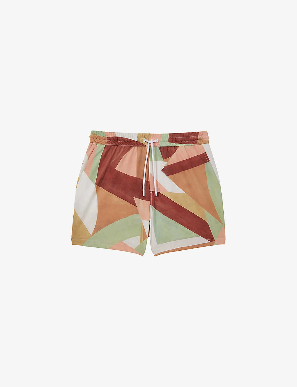 Reiss Brass Abstract-print Regular-fit Recycled-polyester Swim Shorts 1 Reiss Brass Abstract-print Regular-fit Recycled-polyester Swim Shorts