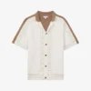 Reiss Hawk Embroidered Stretch-woven Shirt