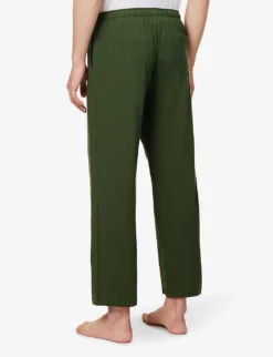 Basel Straight-leg Mid-rise Stretch-modal Pyjama Bottoms -Falkeis Store R04170076 GREEN ALT03